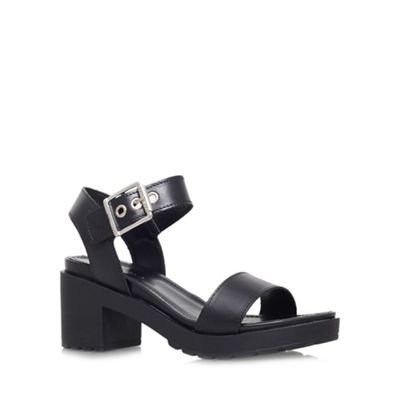 Black 'Karina' low block heel sandal